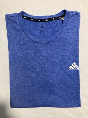 adidas aeroready Blue Crew Neck Short Sleeve Tee (131)